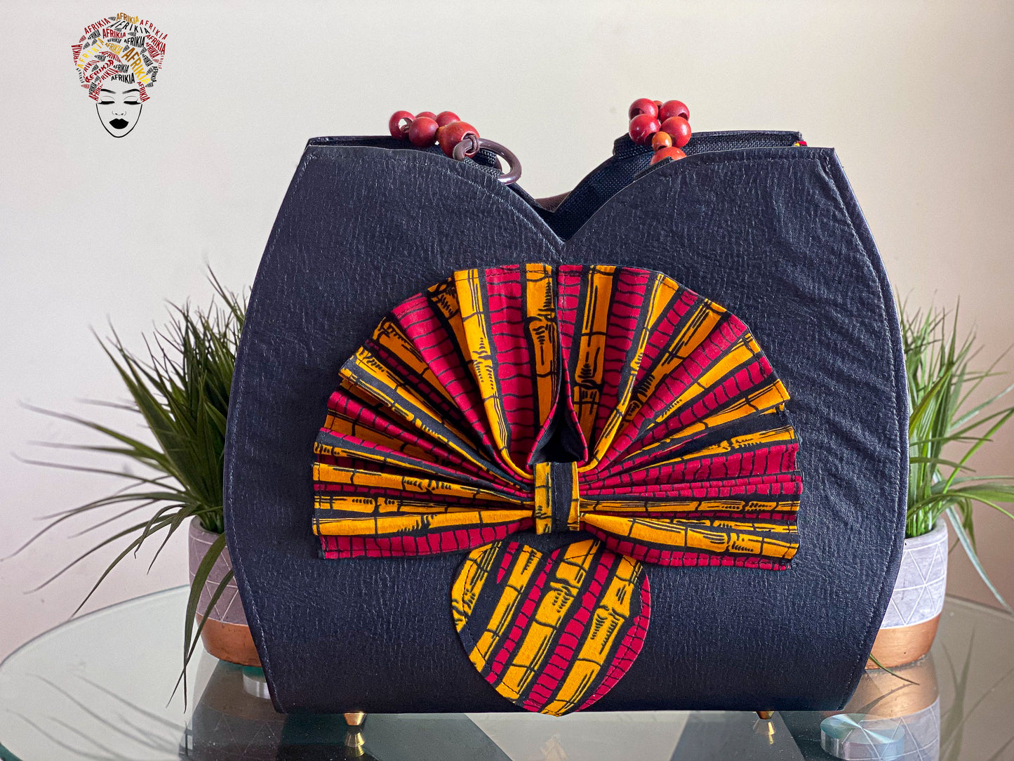 Afrikia Medium Size Ankara Handle Purse