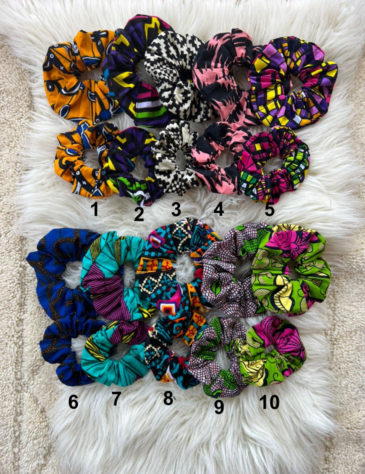 Afrikia Ankara Hair Scrunchies