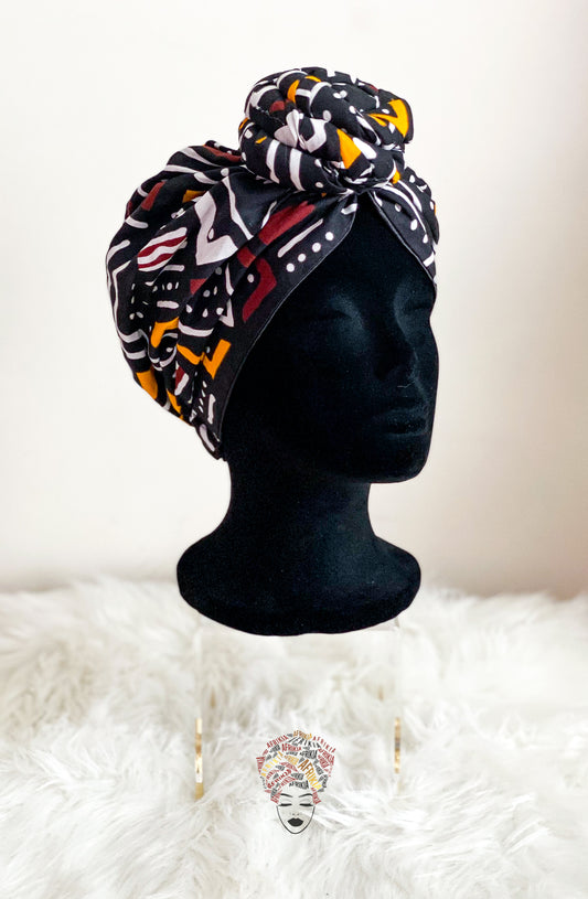 Afrikia Ankara Pre-tied Head Wrap-ADULT