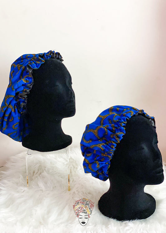 Mama Afrikia and Me Matching Satin Lined Hair Bonnet (Set of 2)